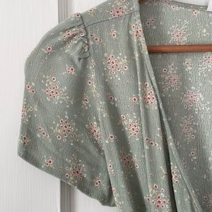 🍃GAP midi wrap dress - sage green 🍃